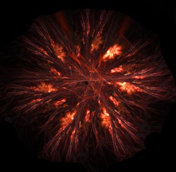 Here's a glittery Christmas star or ornament with a funky, alternative, grunge feel.