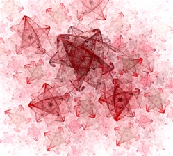 A dust cloud of angry red atoms? This fractal pretty much defies description, but if you're looking for something kind of strange and grungy, it just might fill the bill.