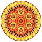 This abstract fractal mandala is strongly evocative of Jewish and Hebrew iconography, offering an unusual way to mark dates and holidays important to Judaism.